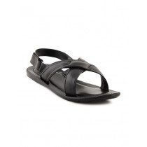 Enroute Men Leather Black Sandals