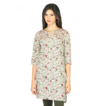 W Women Floral Print Green Kurta