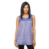 Sepia Women Printed Blue Top