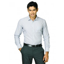 John Miller Men White Striped Shirt