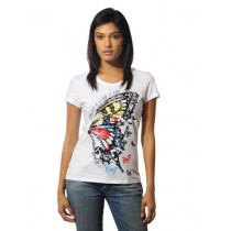Wrangler Women Butterfly White T-shirt
