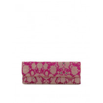 Fabindia Women Pink Silk Clutch