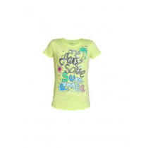Kids Ville Girls Green Printed Top