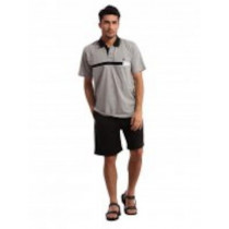 SDL by Sweet Dreams Men Grey & Black Pyjama Set