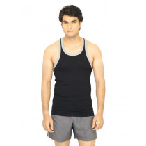 Undercolors of Benetton Men Racer Black Innerwear Vest