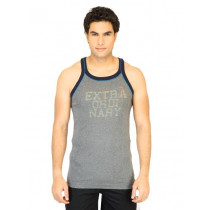 Facit Men Square Neck Grey Innerwear Vest