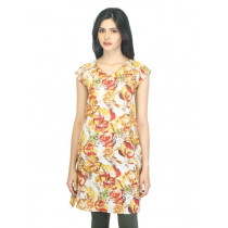 W Women Printed Yellow Kurta