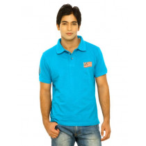 Wrangler Men Blue Polo Tshirts
