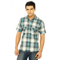 Wrangler Men Urban Big Check White Shirts