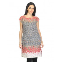 W Women Printed Black Kurta