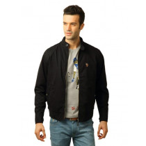 U.S. Polo Assn. Men Solid Black Jacket