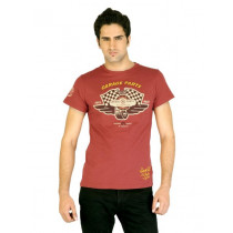 Ed Hardy Men Printed Maroon Tshirts