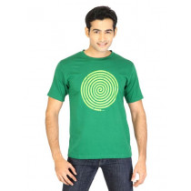 Tantra Men Green Printed T-shirt