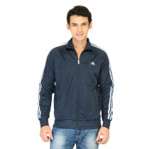 ADIDAS Men Solid Navy Blue Jackets