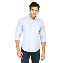 United Colors of Benetton Men Solid Blue Shirts