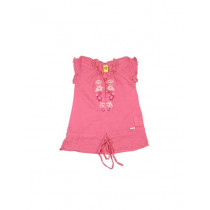 Gini and Jony Girls Woven Peach Top
