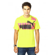 Puma Men punk logo tee Yellow Tshirts