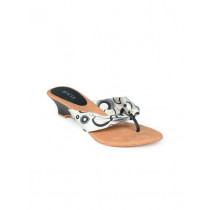 Rocia Women White & Brown Sandals