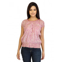 Mumbai Slang Women Printed Pink Top