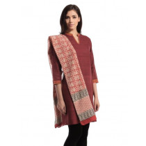 Fabindia Women Printed Rust Stole