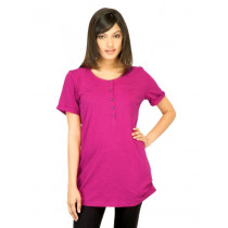 United Colors of Benetton Women Solid Magenta Top