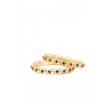 Royal Diadem Set of 2 Golden Bangles