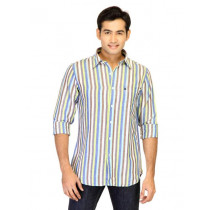Belmonte Men Stripes Blue Shirts