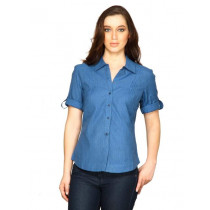 Scullers For Her Women Wow Woven Navy Blue Tops