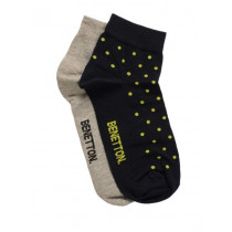 United Colors of Benetton Men Pack of 2 Grey Socks