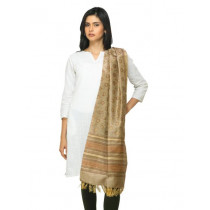 Fabindia Women Brown Silk Dupatta