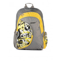 Wildcraft Unisex Grey & Yellow Printed Laptop Backpack
