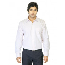 Mark Taylor Men Striped White Shirt