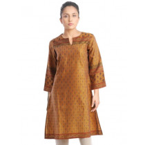 Diva Women Printed Mustard Kurta