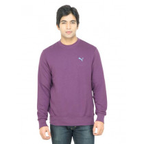 Puma Men Solid Purple Sweatshirt