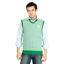 Puma Men Knitted Vest Green Sweater