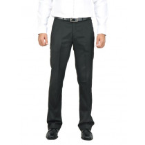 Genesis Men Stripes Black Trousers
