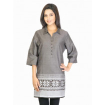 W Women Brown Printed Kurta
