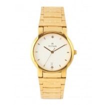 Titan Men White Dial Watch