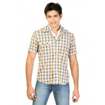 Lee Men Check Yellow Shirts