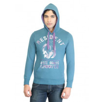 United Colors of Benetton Men Blue Printed Sweatshirt