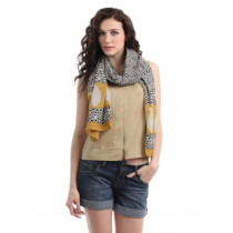 Fabindia Women Black & Mustard Stole