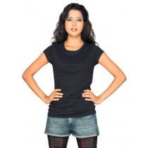 UCB Women's Basic Round Black T-shirt