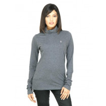 United Colors of Benetton Women Solid Grey Top
