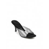 Catwalk Women Heeled Black Silver Strap Heels