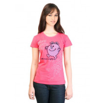 Little Miss Women Printed Pink Tshirt