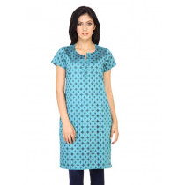 Vishudh Women Embroidary Blue Kurtas