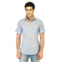 United Colors of Benetton Men Stripes White Shirts