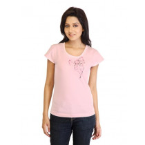 Tokyo Talkies Women Printed PinkTop