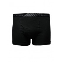 Hanes Men Black Retro Boxer Trunks