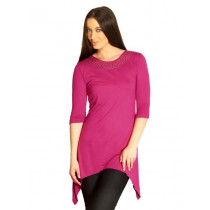 Scullers For Her Women Viscose Tunics Magenta Tunics